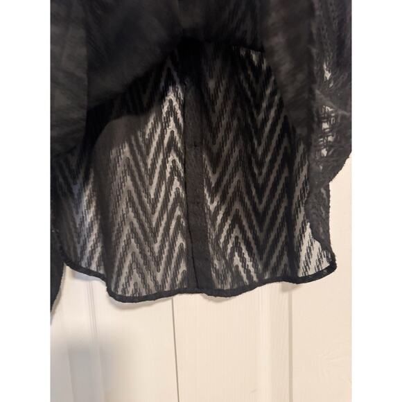 Womens Free People Black Sheer Blouse Size Small - Picture 2 of 4